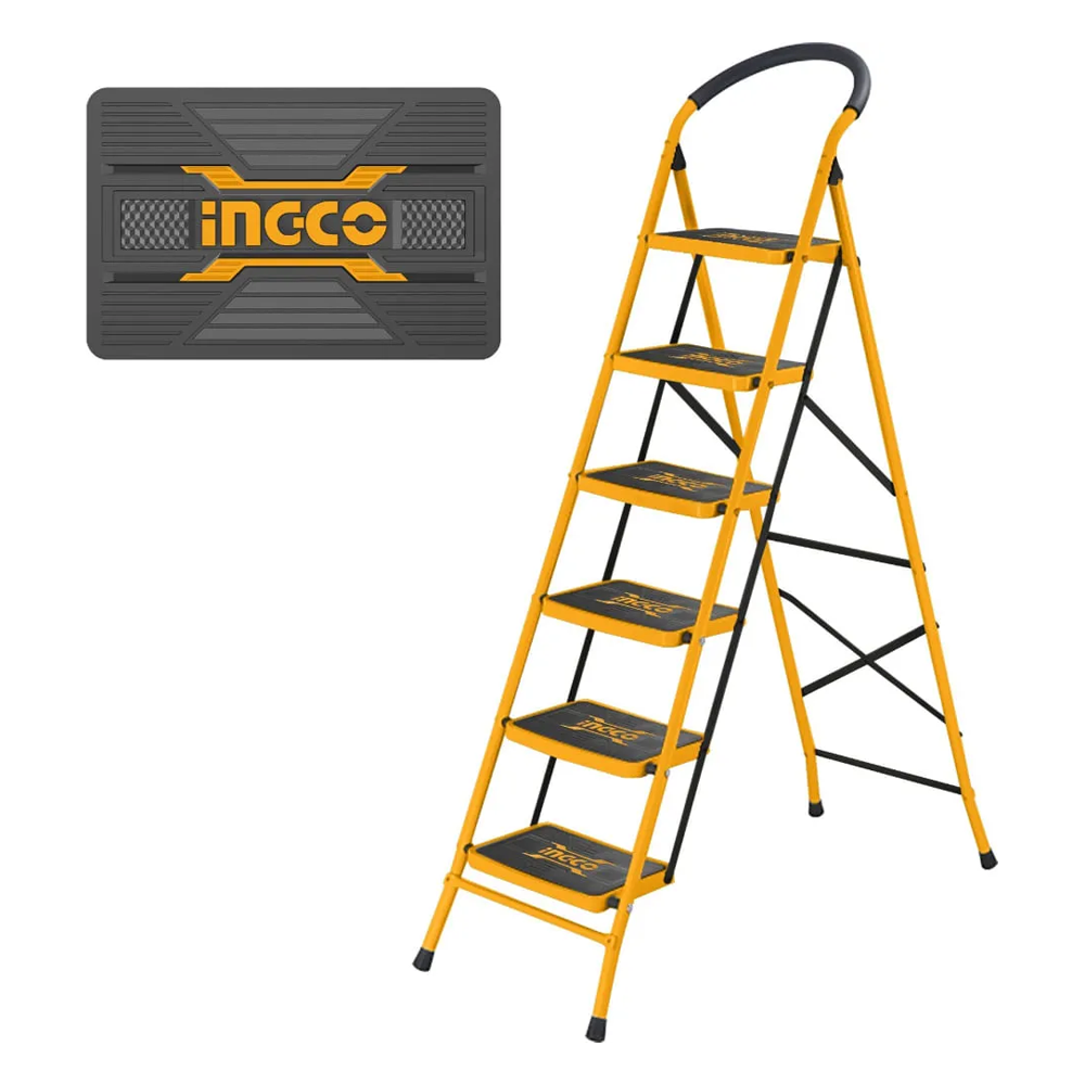Ingco HLAD09061 Steel Ladder 6-Steps | Ingco by KHM Megatools Corp. Ingco HLAD09061 Steel Ladder 6-Steps | Ingco by KHM Megatools Corp.
